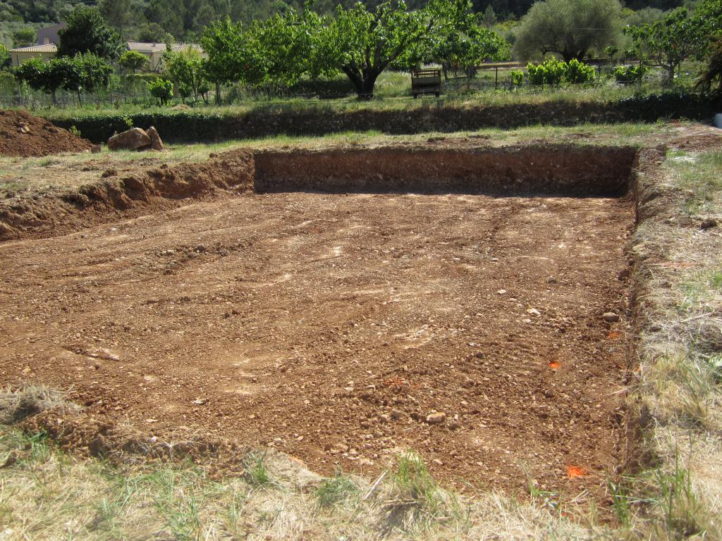 Terrain nettoyé et nivelé
